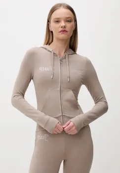 Juicy Couture hanorac cu fermoar pentru femei cu bumbac OOLA HOODIE imagine