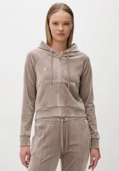 Juicy Couture hanorac cu gluga pentru femei din velur MADISON COL OUT imagine