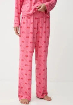 Juicy Couture pantaloni de pijama NOLAN PYJAMA BOTTOMS femei, culoarea roz, JCLPB224502 imagine