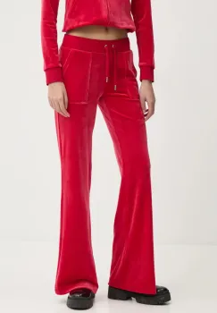 Juicy Couture pantaloni de trening culoarea rosu, neted, JCSEBJ001 imagine
