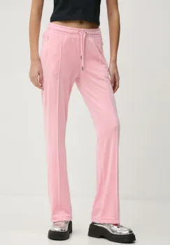 Juicy Couture pantaloni de trening culoarea roz, cu imprimeu, JCAPW045 imagine