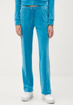 Juicy Couture pantaloni de trening culoarea turcoaz, cu imprimeu, JCAPW045 imagine