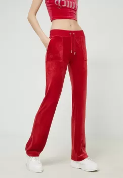 Juicy Couture pantaloni de trening Del Ray femei, culoarea rosu, neted imagine