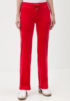 Juicy Couture pantaloni de trening DEL RAY POCKETED PANT culoarea roz, uni, JCAP180 imagine