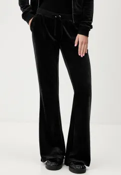 Juicy Couture pantaloni de trening din velur CAISA LOW RISE PANT culoarea roz, uni, JCSEBJ008G imagine