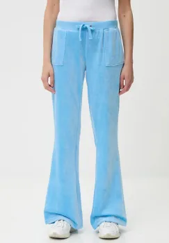 Juicy Couture pantaloni de trening din velur CAISA LOW RISE PANT uni, JCSEBJ008 imagine