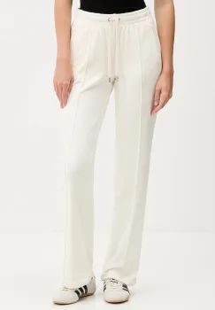 Juicy Couture pantaloni de trening din velur culoarea bej, cu imprimeu, JCWBJ225307 imagine