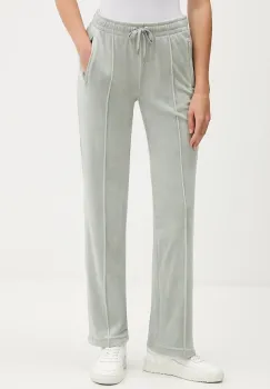Juicy Couture pantaloni de trening din velur culoarea gri, cu imprimeu, JCWBJ225307 imagine