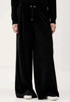 Juicy Couture pantaloni de trening din velur culoarea negru, cu imprimeu, JCWBJ225309 imagine