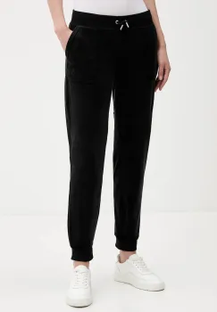 Juicy Couture pantaloni de trening din velur culoarea negru, uni, JCBBJ225802 imagine