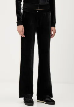 Juicy Couture pantaloni de trening din velur culoarea negru, uni, JCGBJ126002 imagine