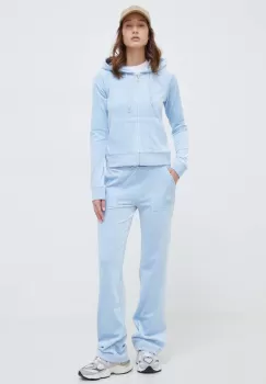 Juicy Couture pantaloni de trening din velur neted imagine