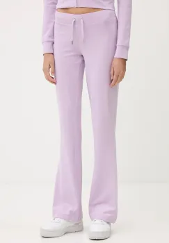 Juicy Couture pantaloni de trening JERSEY APOLLO PANT culoarea violet, cu imprimeu, JCWBJ125311 imagine