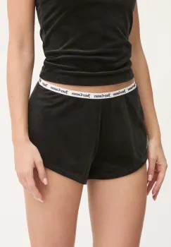Juicy Couture pantaloni scurti de pijama AUSTYN RIB VELOUR SHORTY femei, culoarea negru, JCLHS125502 imagine