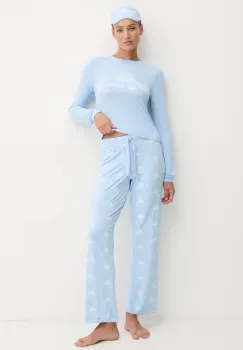 Juicy Couture pijamale cu banda de ochi PILLOW PRINCESS LS PYJAMA SET femei, JCLPJ125662 imagine