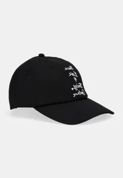 Juicy Couture sapca de baseball din bumbac PEACE LOVE AND JUICY CAP culoarea negru, cu imprimeu, JCAWH225703 imagine