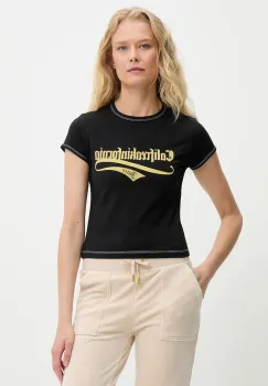 Juicy Couture tricou CALIFREAKINFORNIA BABY T-SHIRT culoarea negru, JCNCT225460 imagine