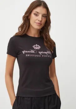 Juicy Couture tricou de pijama BINKY PYJMATOP culoarea negru, JCLCT224501 imagine
