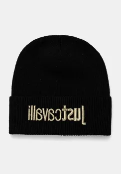Just Cavalli caciula din amestec de lana culoarea negru, 77QAZK01 ZG239 imagine