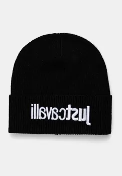 Just Cavalli caciula din amestec de lana culoarea negru, 77QAZK01 ZG239 imagine