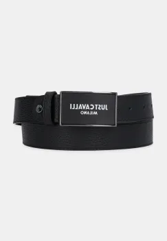 Just Cavalli curea de piele barbati, culoarea negru, 78QA6F10 ZP295 imagine