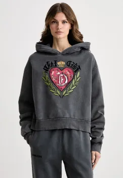 Just Cavalli  hanorac cu gluga pentru femei din bumbac imagine