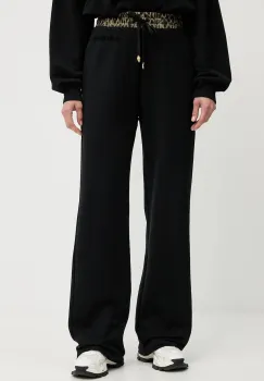 Just Cavalli pantaloni de trening din bumbac culoarea negru, uni, 79PAAE20 CF100 imagine