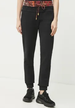 Just Cavalli pantaloni de trening femei, culoarea negru, cu imprimeu, 78PAAE01 CF100 imagine