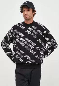 Just Cavalli pulover barbati, culoarea negru, light imagine