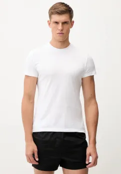 Just Cavalli tricou din bumbac 2-pack culoarea alb, uni, 79OAJU03 CJUT1 imagine