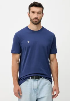 Just Cavalli tricou din bumbac culoarea bleumarin, uni, 79OAHT06 CJ500 imagine