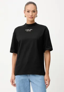 Just Cavalli tricou din bumbac culoarea negru, 79PAHT01 CJ518 imagine