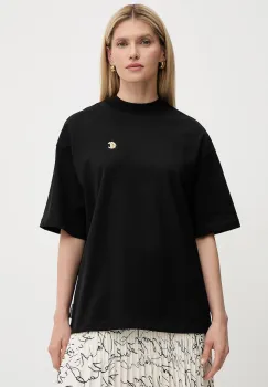 Just Cavalli tricou din bumbac culoarea negru, 79PAHT06 CJ518 imagine