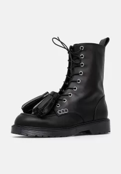 JW Anderson botine Tassel femei, culoarea negru, cu toc plat, ANW43001A imagine