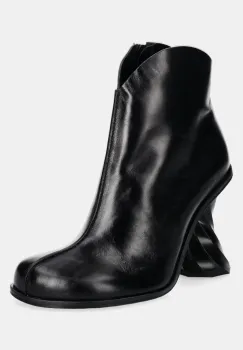 JW Anderson cizme de piele Twist Heel femei, culoarea negru, cu toc drept, ANW43211A imagine