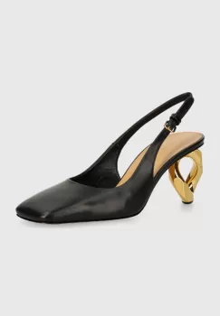 JW Anderson pantofi de piele Chain Heel culoarea negru, cu toc drept, cu toc deschis, ANW43022A imagine