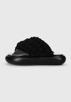 JW Anderson papuci Crochet Twister femei, culoarea negru, cu platforma, ANW42027A imagine