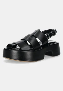 JW Anderson sandale de piele femei, culoarea negru, cu platforma, SN0099 LA0323 999 imagine