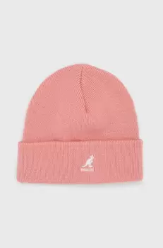 Kangol caciula culoarea roz, din tricot gros imagine