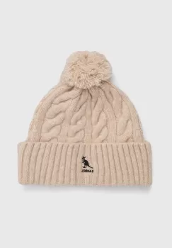 Kangol caciula din amestec de lana culoarea bej imagine