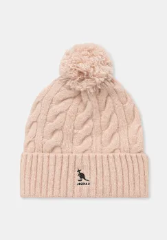 Kangol caciula din amestec de lana POMPOM culoarea roz, K4460SM.LP683 imagine
