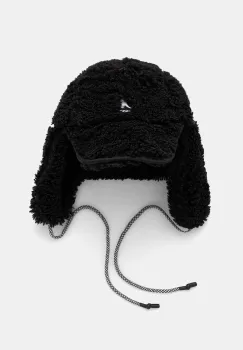 Kangol caciula FAUX SHEARLING UTILITY FLAP culoarea negru, K5356.BK001 imagine
