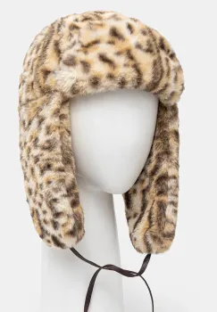 Kangol caciula LEOPARD TRAPPER culoarea maro, K4266ST.SL156 imagine