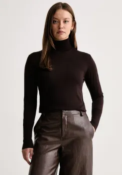 Kaos  pulover cu guler inalt de dama din lana imagine