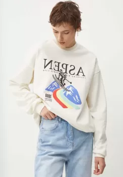 Kaotiko bluza culoarea bej, cu imprimeu, AM030-01-G002 imagine