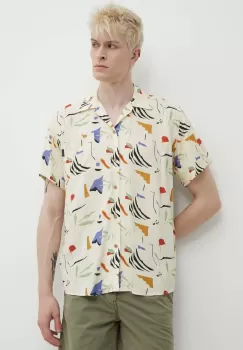 Kaotiko camasa barbati, culoarea bej, relaxed imagine