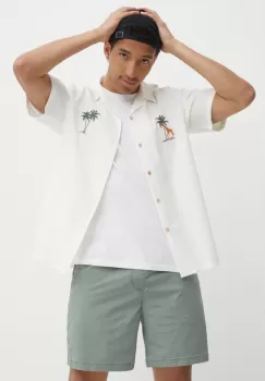 Kaotiko camasa barbati, culoarea bej, relaxed imagine