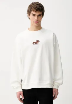 Kaotiko hanorac de bumbac culoarea alb, cu imprimeu, AR051-02-G002 imagine