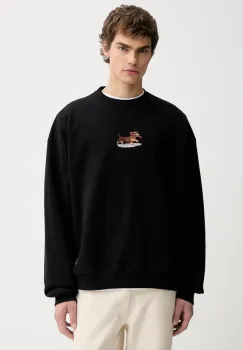 Kaotiko hanorac de bumbac culoarea negru, cu imprimeu, AR051-01-G002 imagine