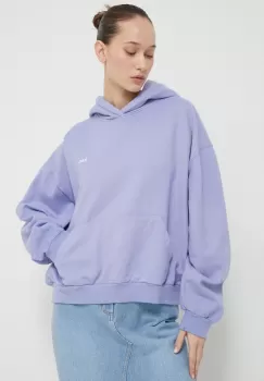 Kaotiko hanorac de bumbac culoarea violet, cu gluga, neted imagine